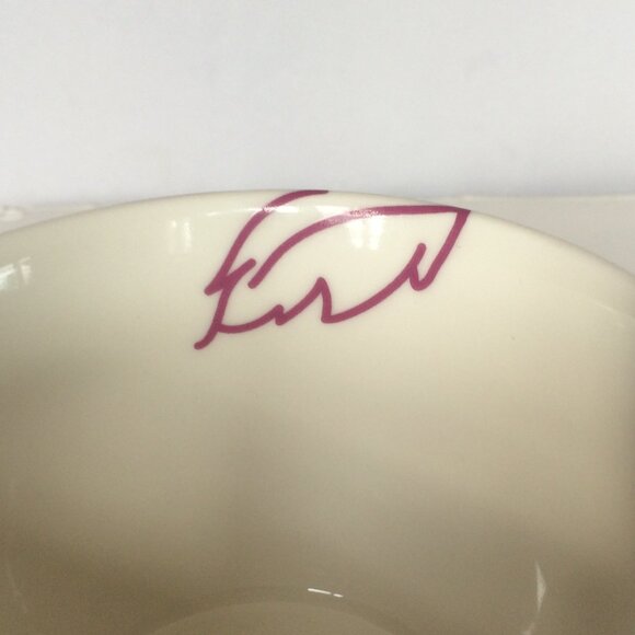 Starbucks 2007 Coffee Tea Mug Cup Saucer Set Purple White Leaf 10 oz - Picture 7 of 10